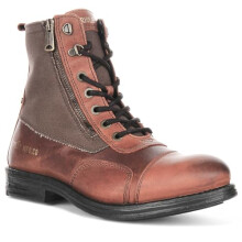 Replay Pack Biker Men's Lace Up Combat Lace Up Boot Trainers (Brown, UK 10)