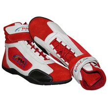 Adult New Karting//Race/Rally/Track Boots with Synthetic Leather/Suede & Mash Panel (White Red, UK 11 / EU 46)