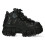 New Rock New Rock WALL106-S12 Unisex Black Leather Platform Gothic Boots 40 1