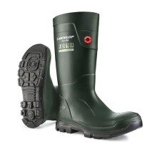 DUNLOP Purofort TerraPRO - Unisex Knee High Sneaker Fit Waterproof Work Boots, Green, Thermal Insulated Wellies with Slip-Resistant Outsole for