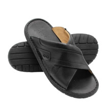Zerimar Men's Summer Sandals – Men's Leather Sandals – Men's Flip Flops – Children's Hiking Sandals – Trekking Shoes, Black/White, 11.5 UK