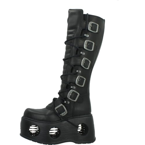 New Rock New Rock Metallic Black Boots M.272-S2 1
