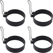 Non-Stick Egg Rings Fried Egg Round Pancake Circle Egg Pan with Folding Handles for Fried Eggs, Egg