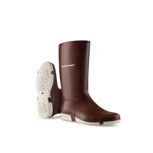 DUNLOP Sport - Unisex Knee High Classic Retro Design Wellington Rain Boots, Burgundy/White, Waterproof and Chemical Resistant PVC Wellies for Outdoor,
