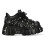 New Rock New Rock M-120NR-C1 Black Leather Gothic Platform Ankle Boots 4