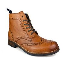 Catesby Tan Leather Mens Brogue Formal Boots CX36T UK 8
