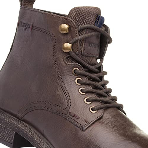 Wrangler Custom Mens Brown Leather Boot - Size 8 UK - Brown 1