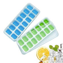 2-Pack Ice Cube Trays with Lids Easy Release Spill Proof