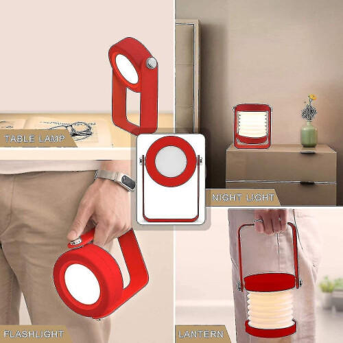 Table lamp LED bedside lamp night light lantern retro touch dimming foldable portable lantern L 2
