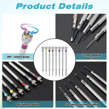 8Pcs Precision Watch Screwdriver Set with Two Extra Tweezers for Watches Glasses Electronics Work Jewelry Repair