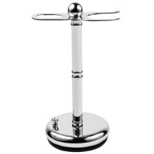 Parker Safety Razor Deluxe Chrome Straight Razor And Shave Brush Stand From