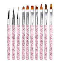 Nail Brush Set 10 Pieces for Art, Brushes Manicure and Accessories