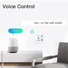 Tuya Socket with TypeC+USB Fast Charging Remote Timing Socket WiFi British Standard 86-Type Socket A