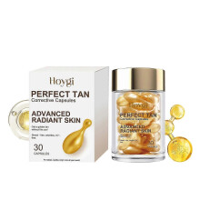 (1PC) 1-5x Portable Tanning Capsule Accelerate Natural Bronze Tan Moisturizing & Soothing Even Skin Tone Sunless Self-Tanning Serum