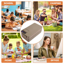 Heated Lunch Box Electric Lunch Box Self Heating Lunch Box Cordless Rechargeable 304 Food-Grade Stainless Steel 1L B