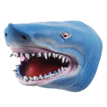 Blue Shark Hand Puppet for Kids and Adults, Soft Toy for Storytelling and Imaginative Play