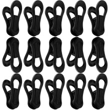 Plastic clothespins, windproof clothespins, anti-slip laundry and dryer clips (black) 25 pcs
