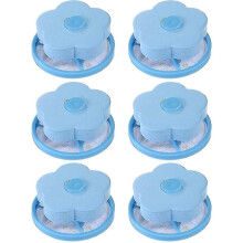 6 pcs Washing Machine Floating Hair Filter Net Mesh Plum-shaped