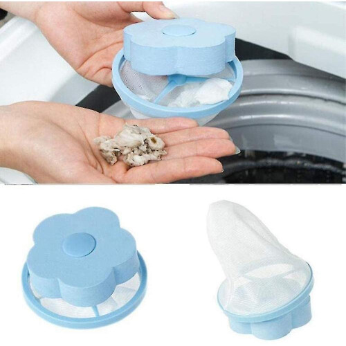 6 pcs Washing Machine Floating Hair Filter Net Mesh Plum-shaped 1