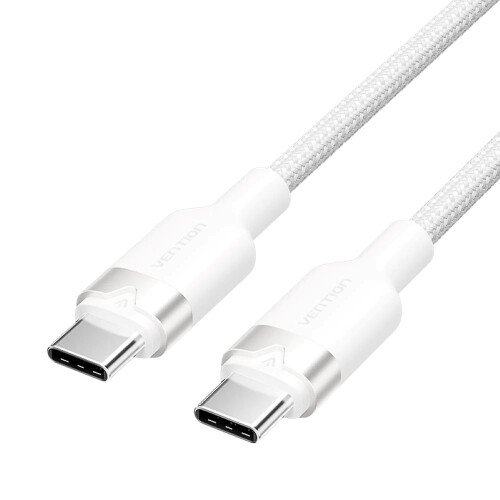 Vention USB-C to C cable, braided, 3A, 480Mbps, 60W, 1m, WH