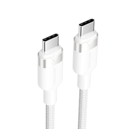Vention USB-C to C cable, braided, 3A, 480Mbps, 60W, 1m, WH 1