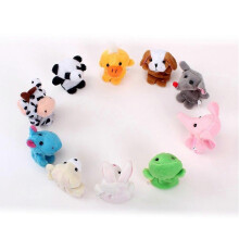 10pcs Animal Plush Finger Puppets Set for Baby Cartoon Storytelling and Imaginative Play