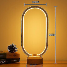 Smart Wooden LED Night Light Table Lamp Bedside USB Night Light Wooden Base (03)