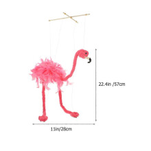 Flamingo Plush Marionette Puppet for Kids and Adults Interactive Hand Control Performance