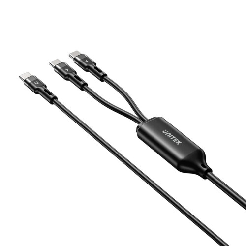 UNITEK USB-C 2-in-1 PD 100W SILICONE CABLE 1.8M 1