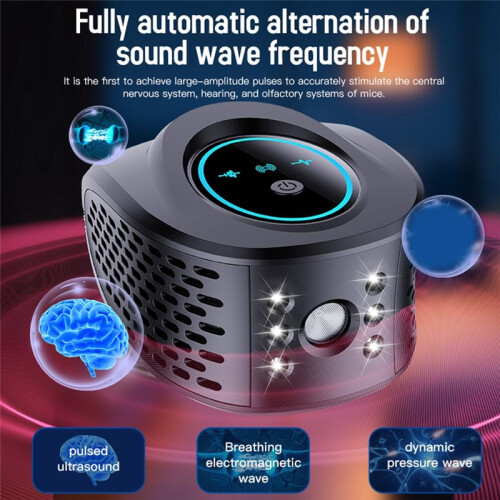 High Power Repeller 360 Ultrasonic Insect Repeller with 6 Strobe Lights Effectively Repels Rodents with USB Cable,White 2