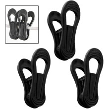 Plastic clothespins, windproof clothespins, anti-slip laundry and dryer clips (black) 25 pcs