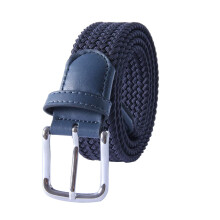 Woven Stretch Belt for Trousers Unisex Elastic Navy Blue 105 cm — braided belt, stretch belt, unisex belt, navy belt