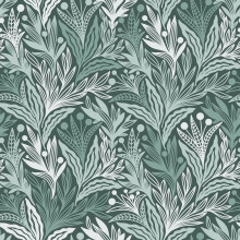 Papier Peint Adhésif et Film Autocollant Mural pour Meubles Motif Feuilles Vertes en Vinyle Déco Jungle 44,5 x 300 cm