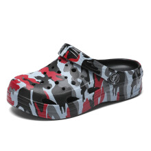 Claquettes Sabots Enfants Fermés en Mousse Rouge - Chaussures de Jardin Plage et Piscine - Semelle Antidérapante EVA