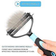 Dog Brushes and Brushes, Double-Sided Pet Tools for Shedding Pads and Detangling, No More Nasty Shed