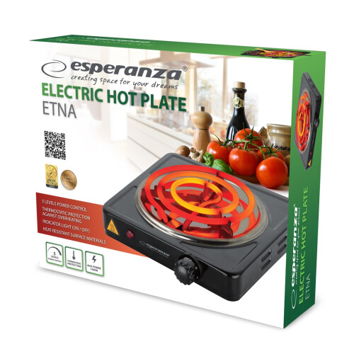 Esperanza EKH012K Black electric stove 1