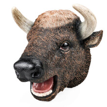 Wild Yak Brown Animal Hand Puppet Costume Props for Adults, Flexible Movement, Durable Soft Material