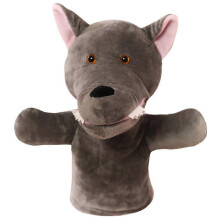 Plush Wolf Hand Puppet for Interactive Storytelling and Imaginative Play, Soft Durable Toy for Kids