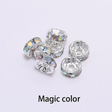 50pcs/lot 4 6 8mm Rhinestone Round Crystal Beads Bulk Spacer Beads for DIY Jewelry Making