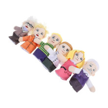 Soft Plush Family Finger Puppets for Play 6Pcs Interactive Learning Toys