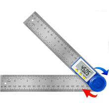 Digital Protractor, Stainless Carpenter Angle Ruler and Square Angle, 360 Measuring Range, Steel R