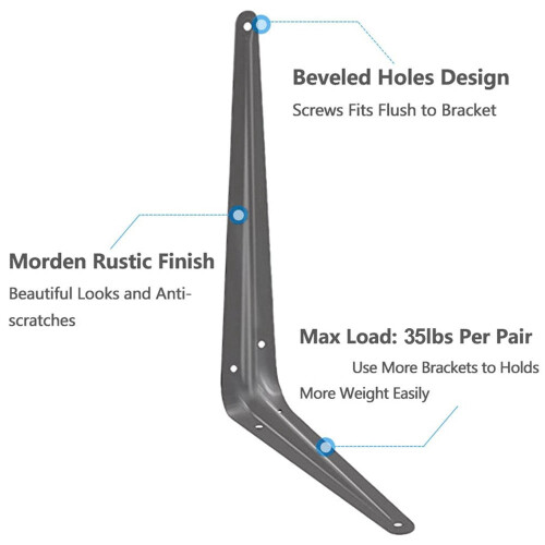Wideskall metal wall corner shelf brackets 20 pcs 2