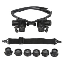 Magnifying Glass 10X-25X with LED Light for Crafts