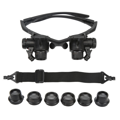 Magnifying Glass 10X-25X with LED Light for Crafts