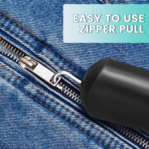 Button Hook and Zipper Pull Tool with Non-Slip Grips 1 Pack 1