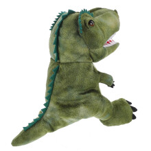 Green Dinosaur Hand Puppet Toy for Kids Featuring Tyrannosaurus Gloves