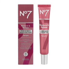 (Red) 1-3x No7 Restore & Renew Face, Neck and Multi Action Anti Aging Serum 50ml