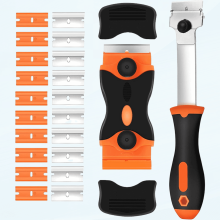 Glass Scraper with Long Handle 2Pcs + 20 Blades