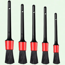 Auto Detailing Brushes Set Boar Hair 5pcs