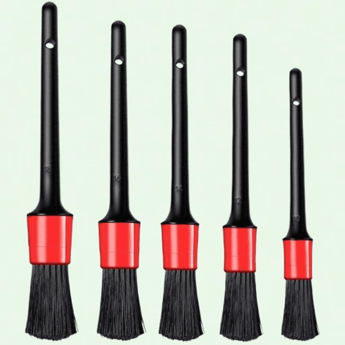 Auto Detailing Brushes Set Boar Hair 5pcs